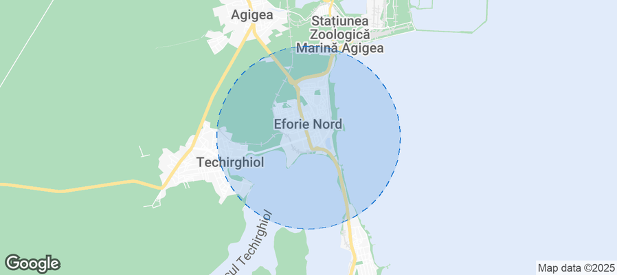Map of Airbnb listings in Eforie Nord