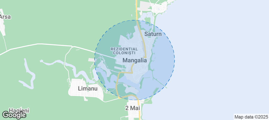 Map of Airbnb listings in Mangalia