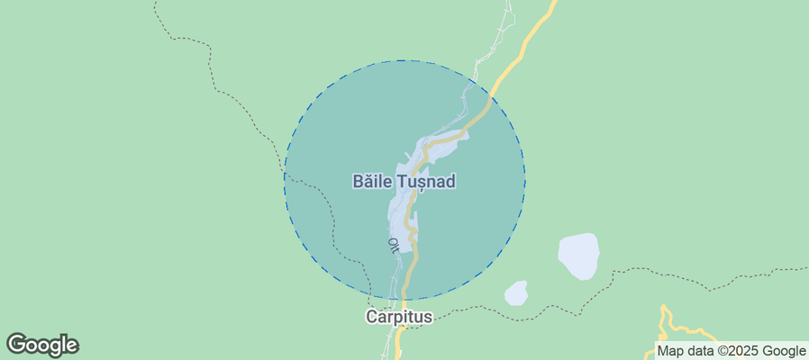 Map of Airbnb listings in Băile Tușnad