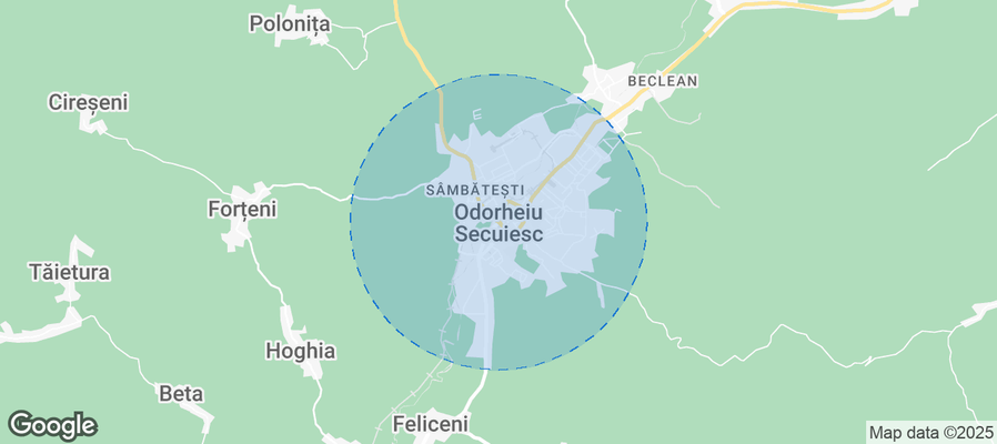 Map of Airbnb listings in Odorheiu Secuiesc