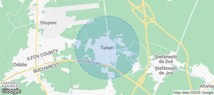 Tunari Airbnb map