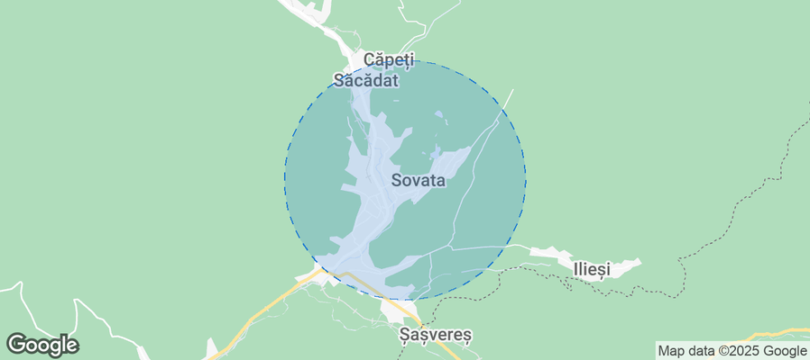 Map of Airbnb listings in Sovata