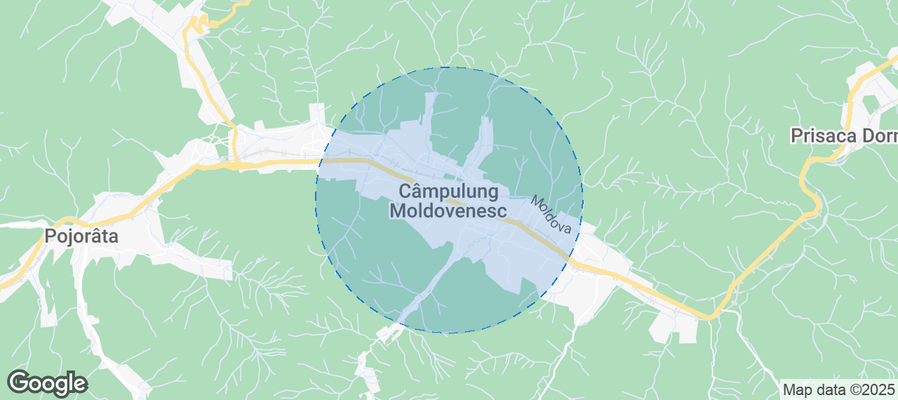 Map of Airbnb listings in Câmpulung Moldovenesc