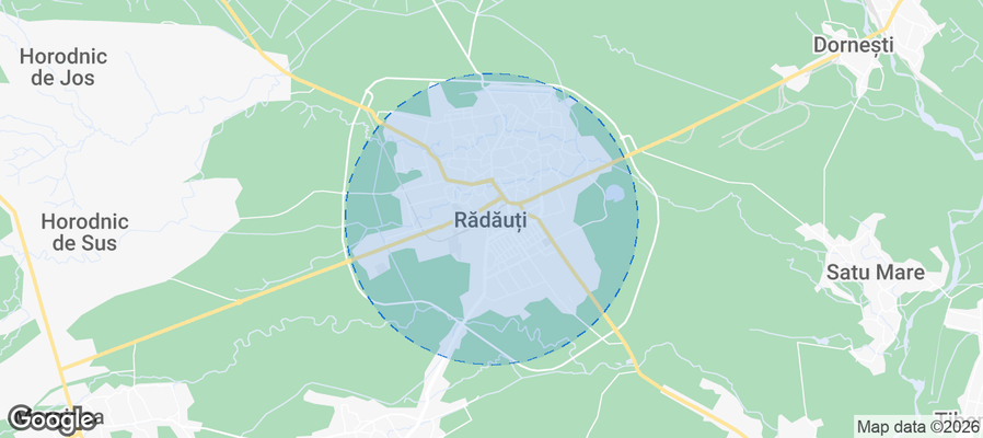 Rădăuți Airbnb map