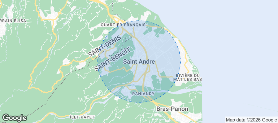 Saint-André Airbnb map