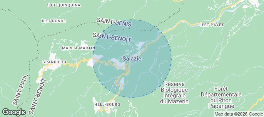 Salazie Airbnb map