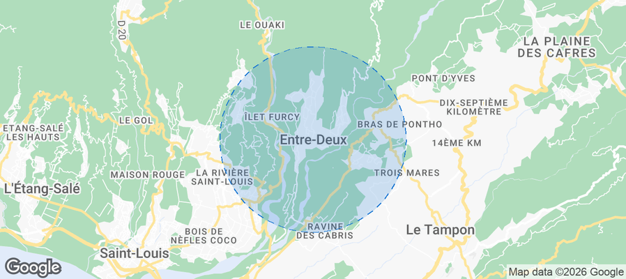 Entre-Deux Airbnb map