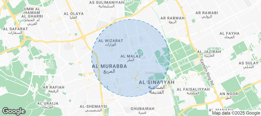 Map of Airbnb listings in Al Malaz