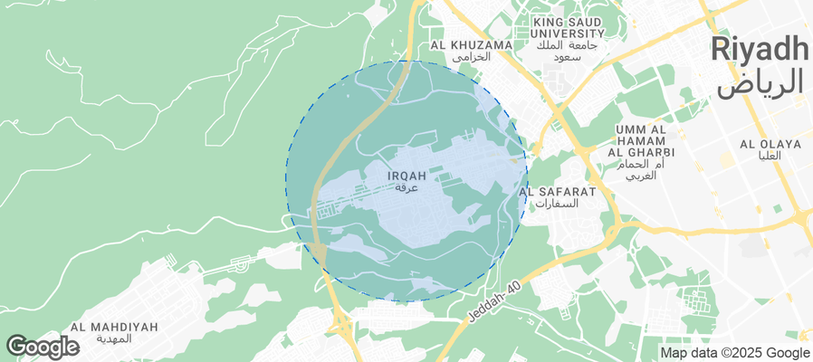 Map of Airbnb listings in Municipalty of Irqah