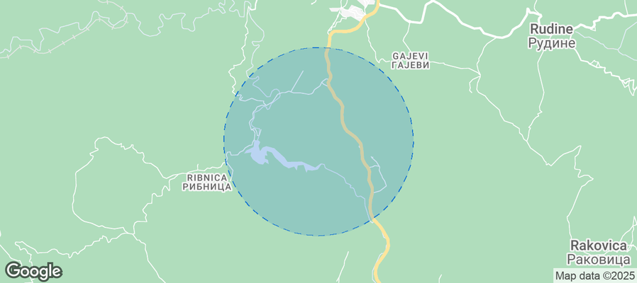 Map of Airbnb listings in Cajetina Municipality