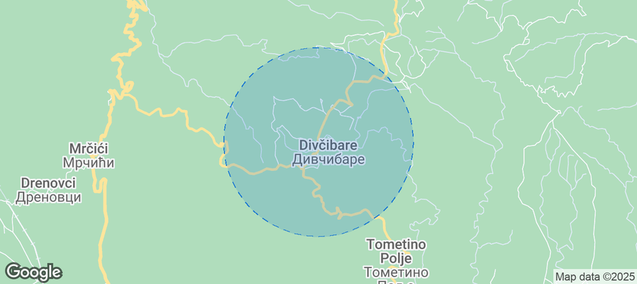 Map of Airbnb listings in Divcibare