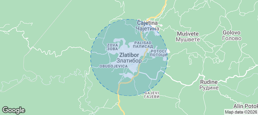 Zlatibor Airbnb map