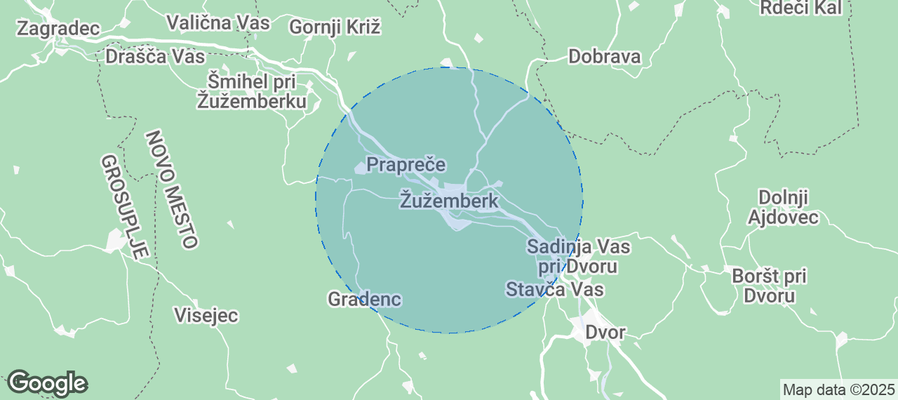 Žužemberk Airbnb map