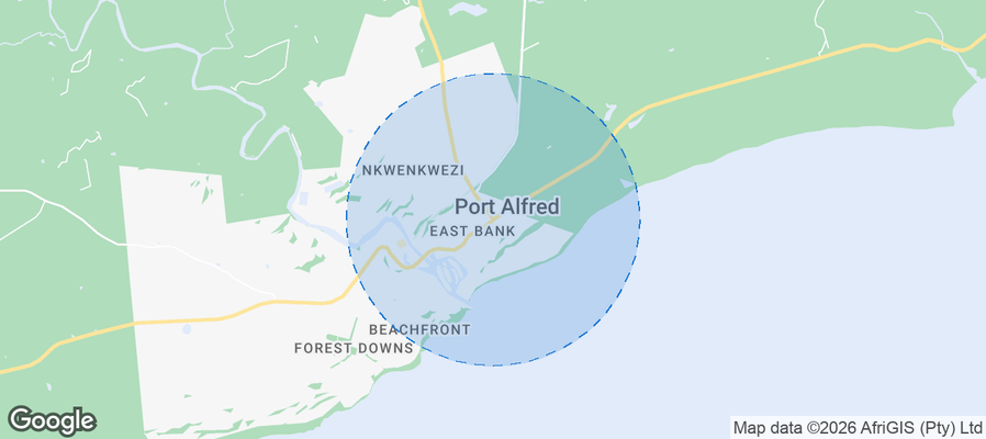 Map of Airbnb listings in Port Alfred