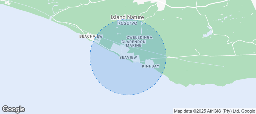 Map of Airbnb listings in Seaview