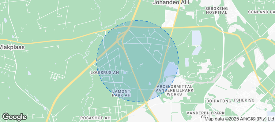 Map of Airbnb listings in Emfuleni Local Municipality
