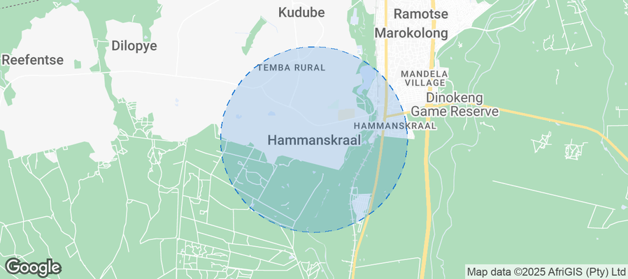 Map of Airbnb listings in Hammanskraal