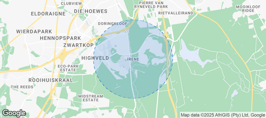 Map of Airbnb listings in Irene