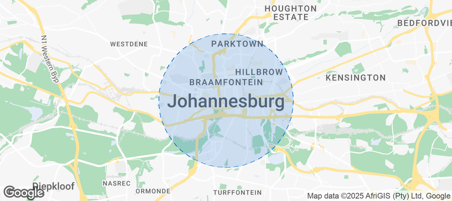 Map of Airbnb listings in Johannesburg