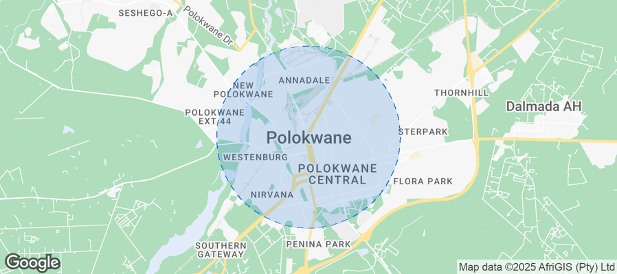 Map of Airbnb listings in Polokwane Local Municipality