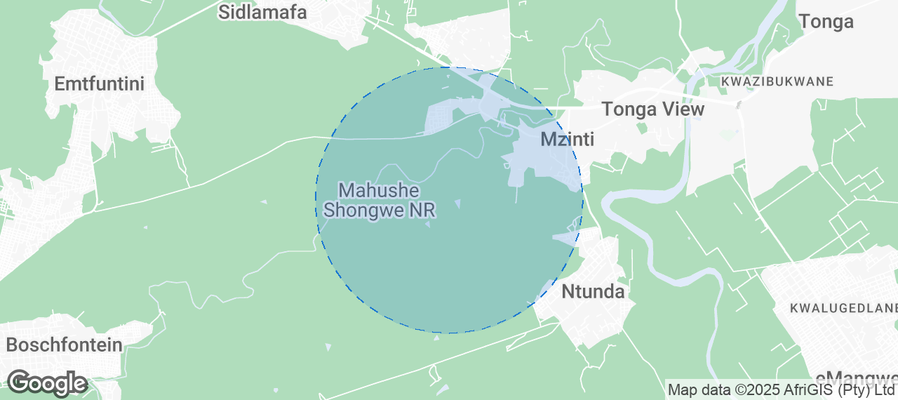 Map of Airbnb listings in Nkomazi