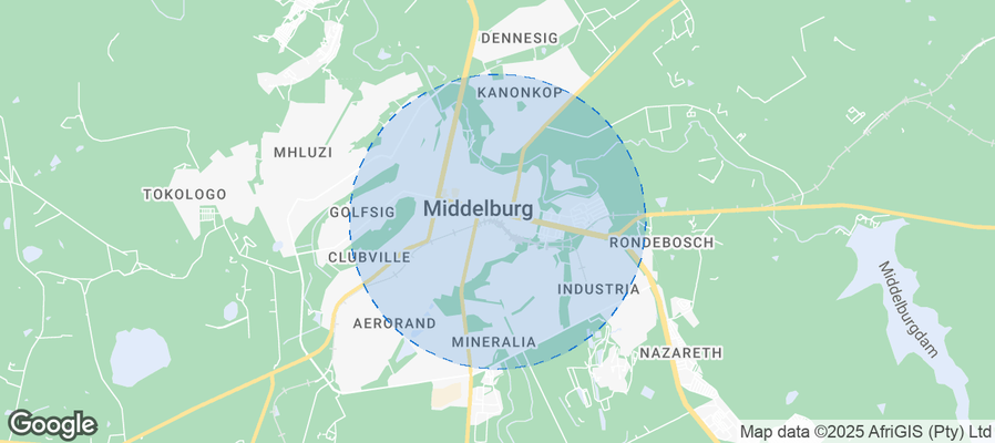 Map of Airbnb listings in Steve Tshwete Local Municipality