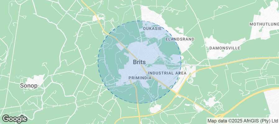 Map of Airbnb listings in Madibeng Local Municipality