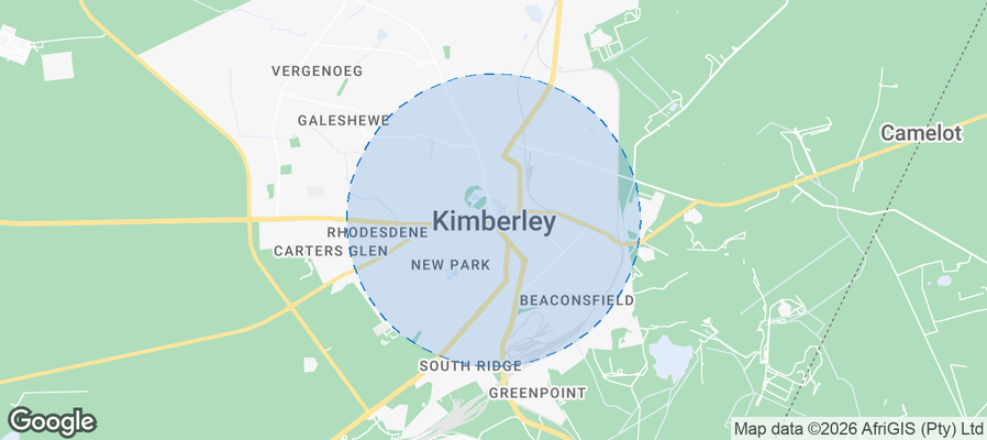 Map of Airbnb listings in Kimberley