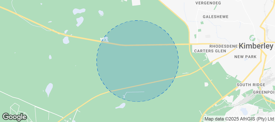 Map of Airbnb listings in Sol Plaatje Local Municipality