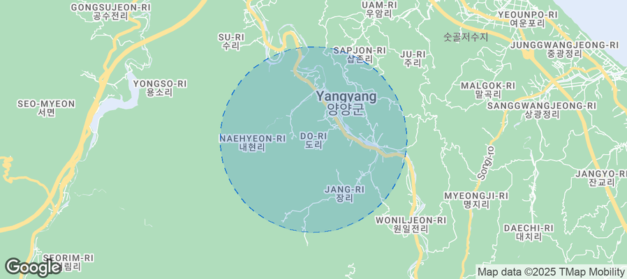 Map of Airbnb listings in Do-ri