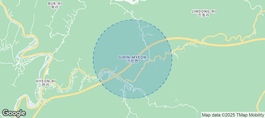 Map of Airbnb listings in Girin-myeon