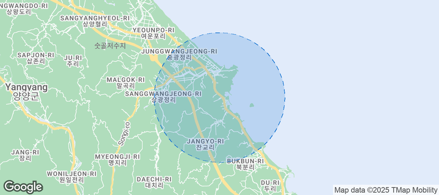 Map of Airbnb listings in Gisamun-ri