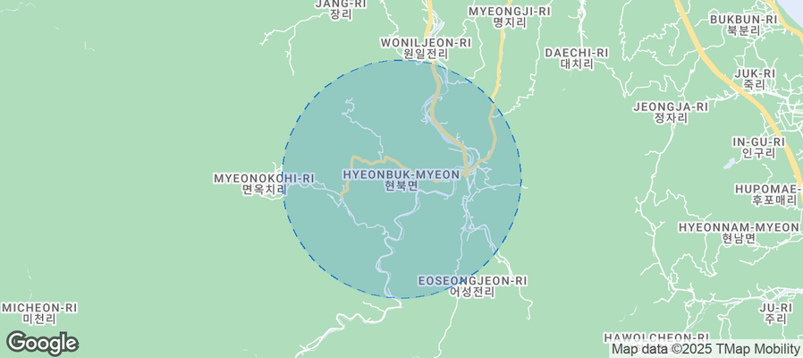 Map of Airbnb listings in Hyeonbuk-myeon