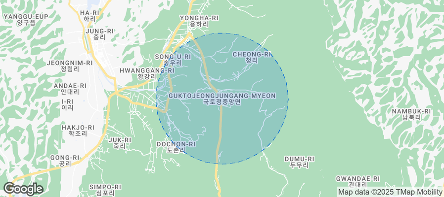 Map of Airbnb listings in Nam-myeon