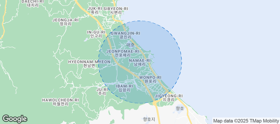 Map of Airbnb listings in Namae-ri