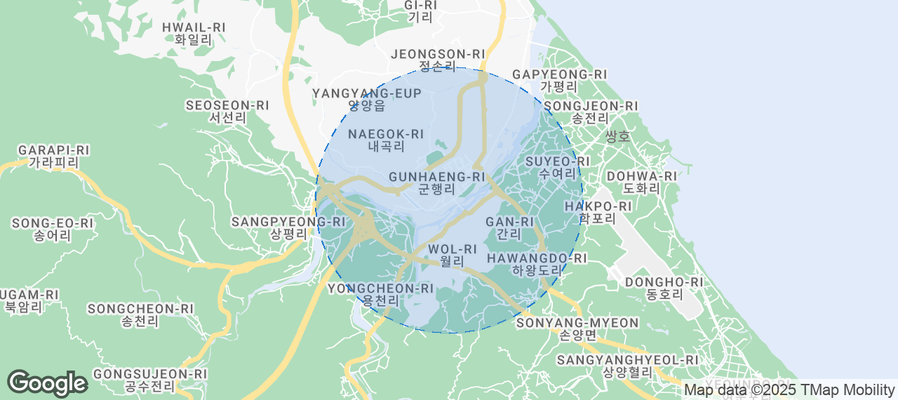 Map of Airbnb listings in Nammun-ri