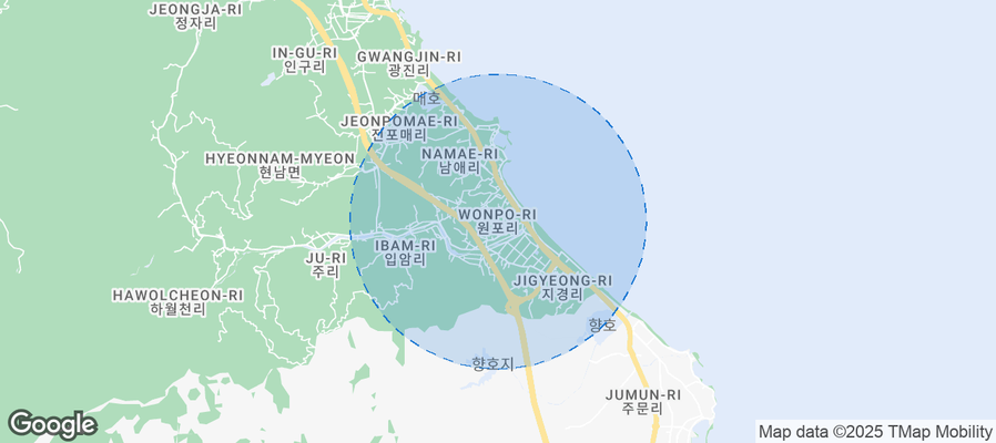 Map of Airbnb listings in Wonpo-ri