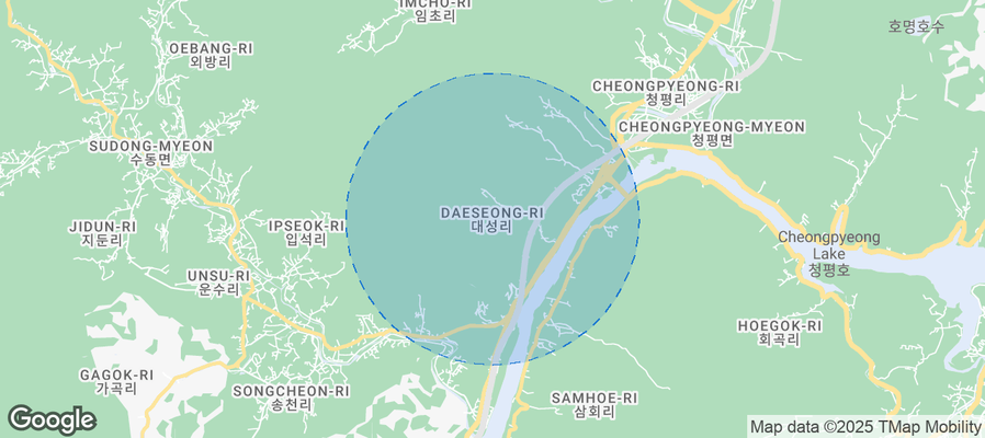 Map of Airbnb listings in Daeseong-ri