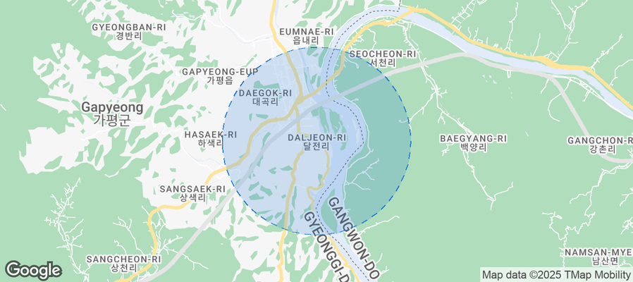 Map of Airbnb listings in Daljeon-ri