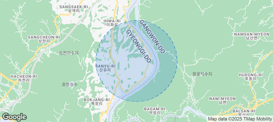 Map of Airbnb listings in Geumdae-ri