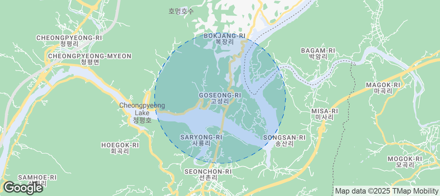 Map of Airbnb listings in Goseong-ri