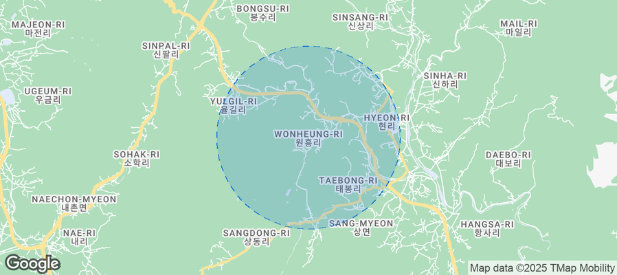 Map of Airbnb listings in Wonheung-ri