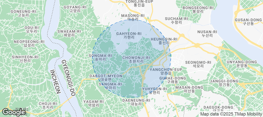 Map of Airbnb listings in Gimpo-si