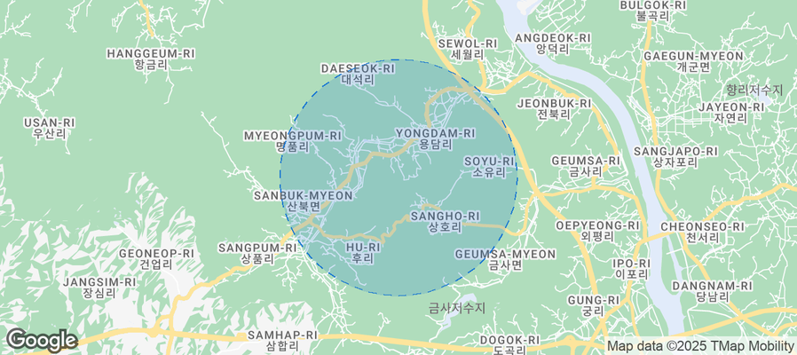 Map of Airbnb listings in Jojong