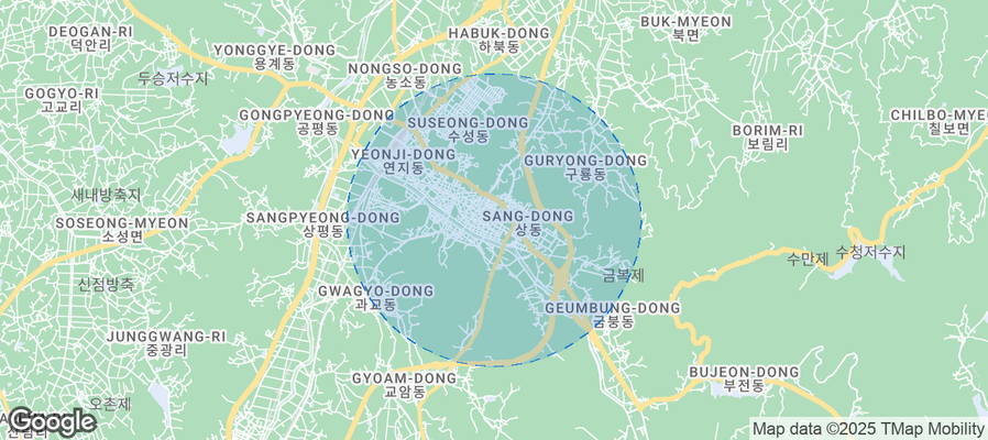 Map of Airbnb listings in Jeongeup-si