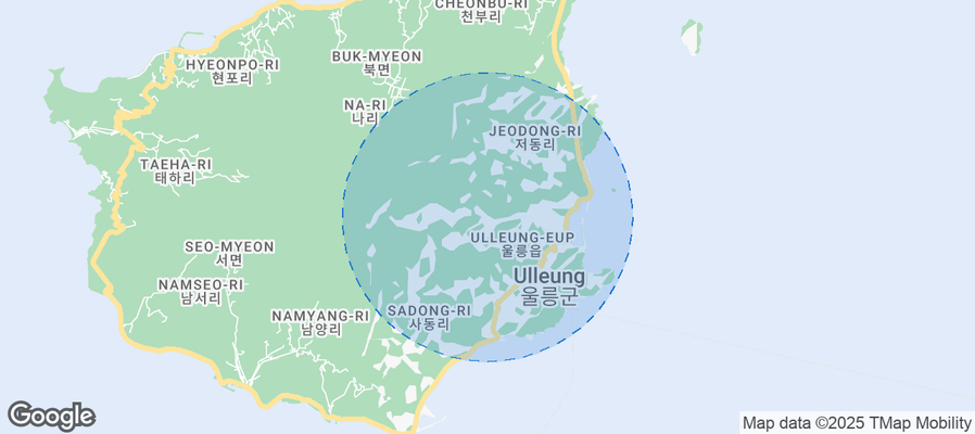 Map of Airbnb listings in Dodong-ri