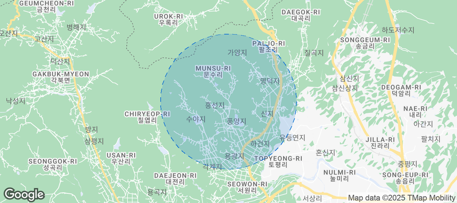 Map of Airbnb listings in Iseo-myeon
