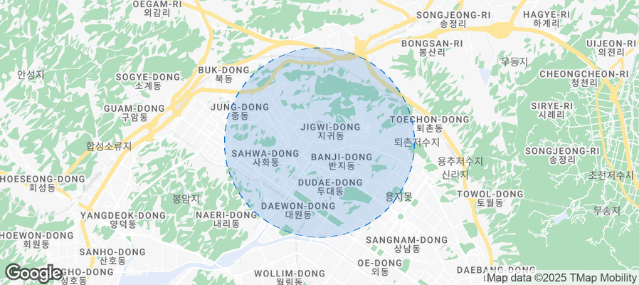 Map of Airbnb listings in Changwon-si