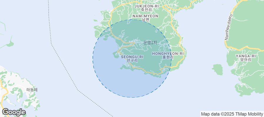 Map of Airbnb listings in Seongu-ri