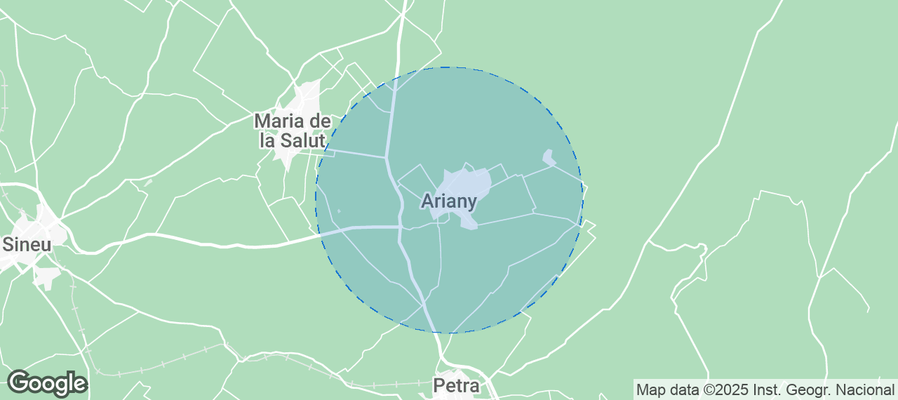 Map of Airbnb listings in Ariany